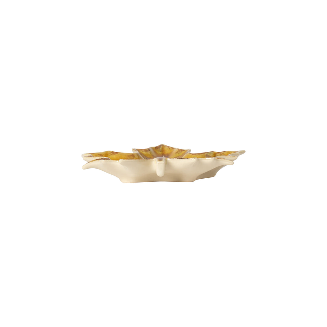 Costa Nova Forest Stoneware Maple Leaf Plate Set/4 (Harvest Yellow)