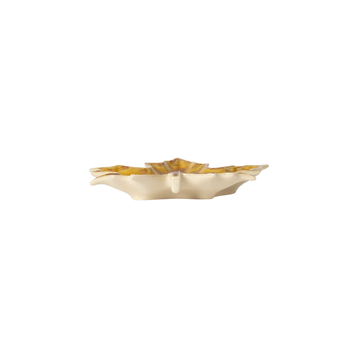 Costa Nova Forest Stoneware Maple Leaf Plate Set/4 (Harvest Yellow)
