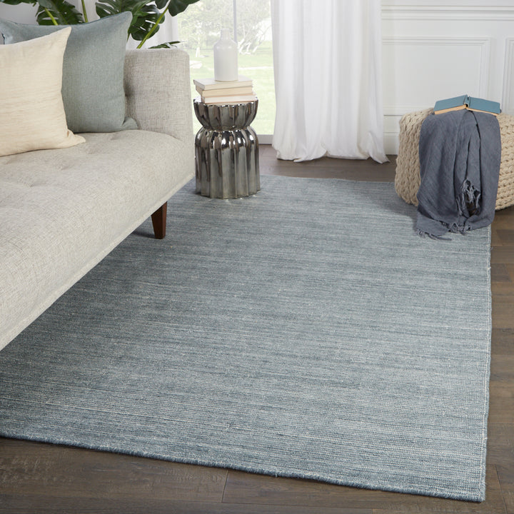 Jaipur Living Danan Handmade Indoor/ Outdoor Solid Blue/ Gray Area Rug (BREVIN - BRV02)
