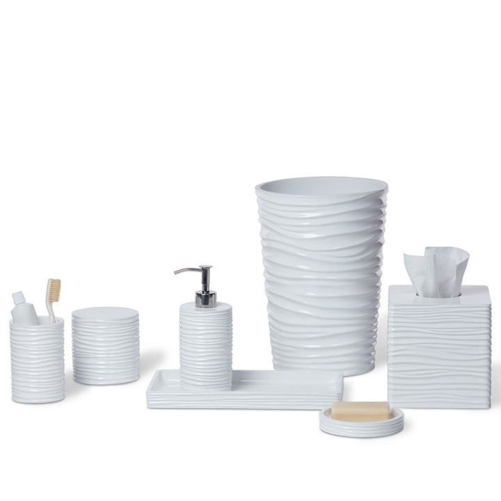 Roselli Trading By the Sea White Resin Bathroom Accessories
