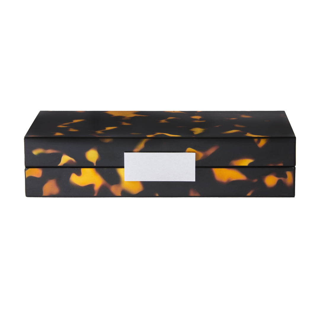 Addison Ross Faux Tortoiseshell Small Box with Silver