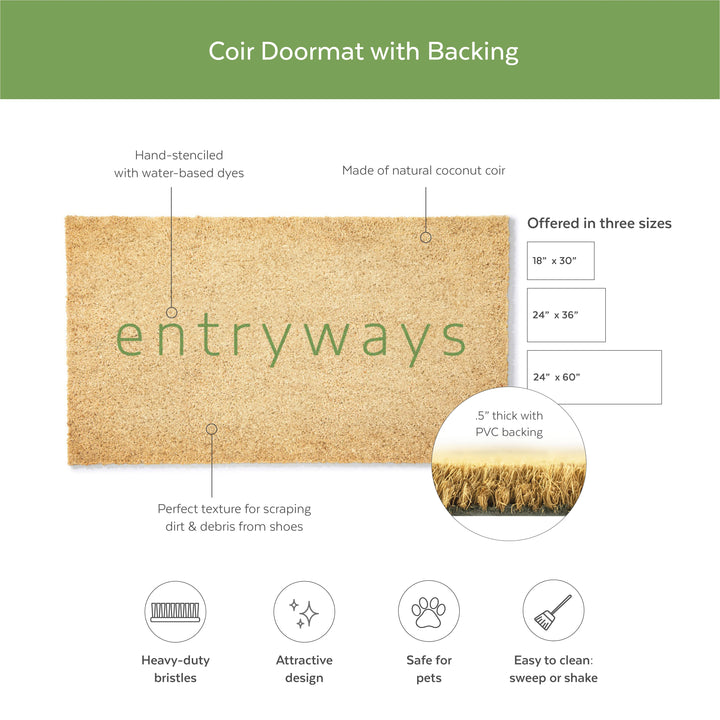 Entryways With Border Coir Doormat