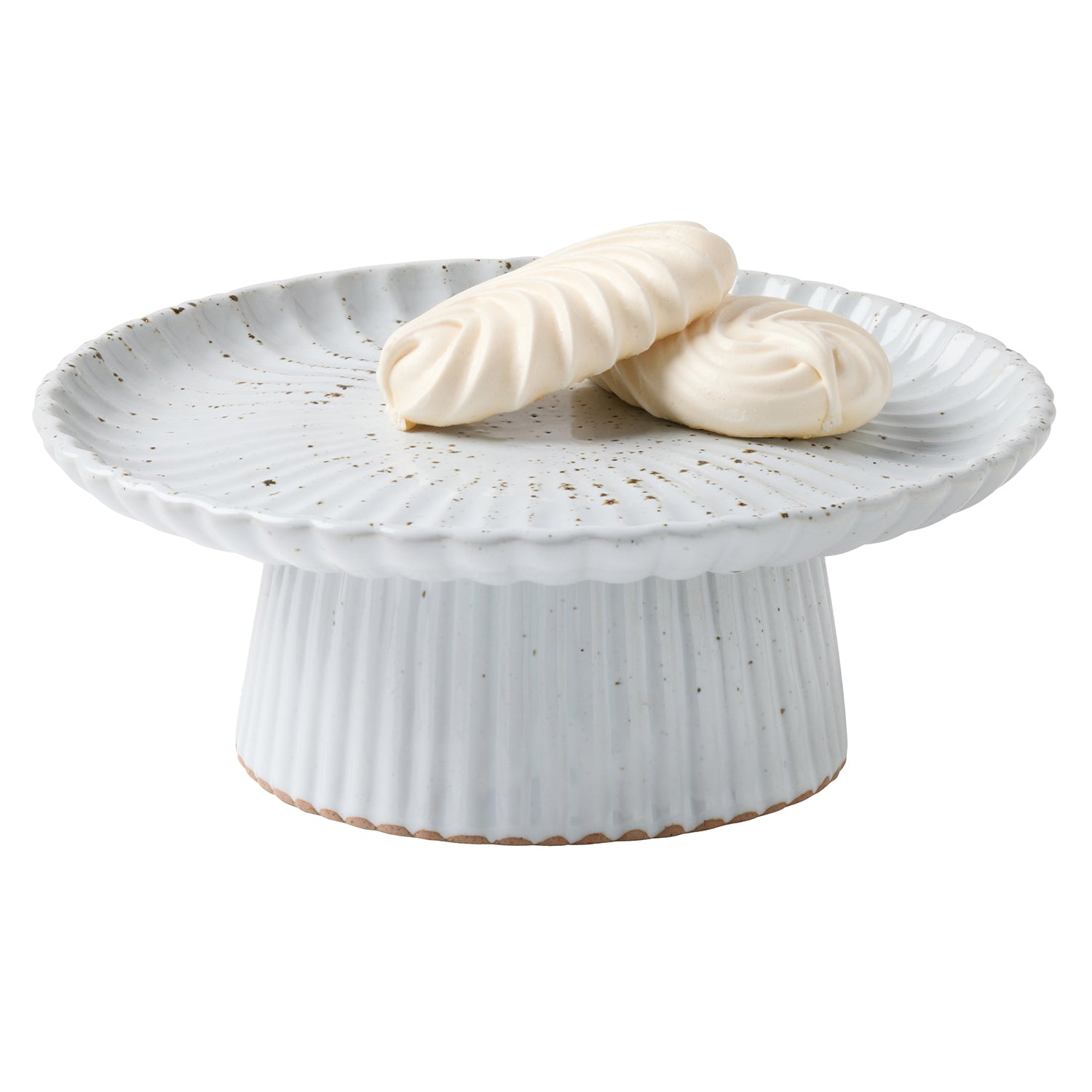 Adrianna White Salt Glaze Cake Stand - Thumbnail 3
