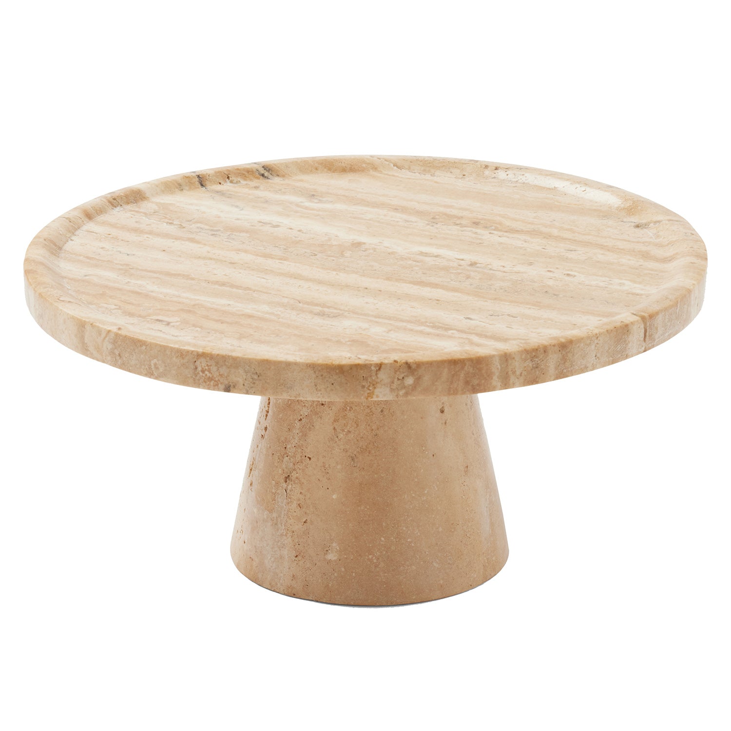 Alessia Natural Travertine Cake Stand - Thumbnail 5