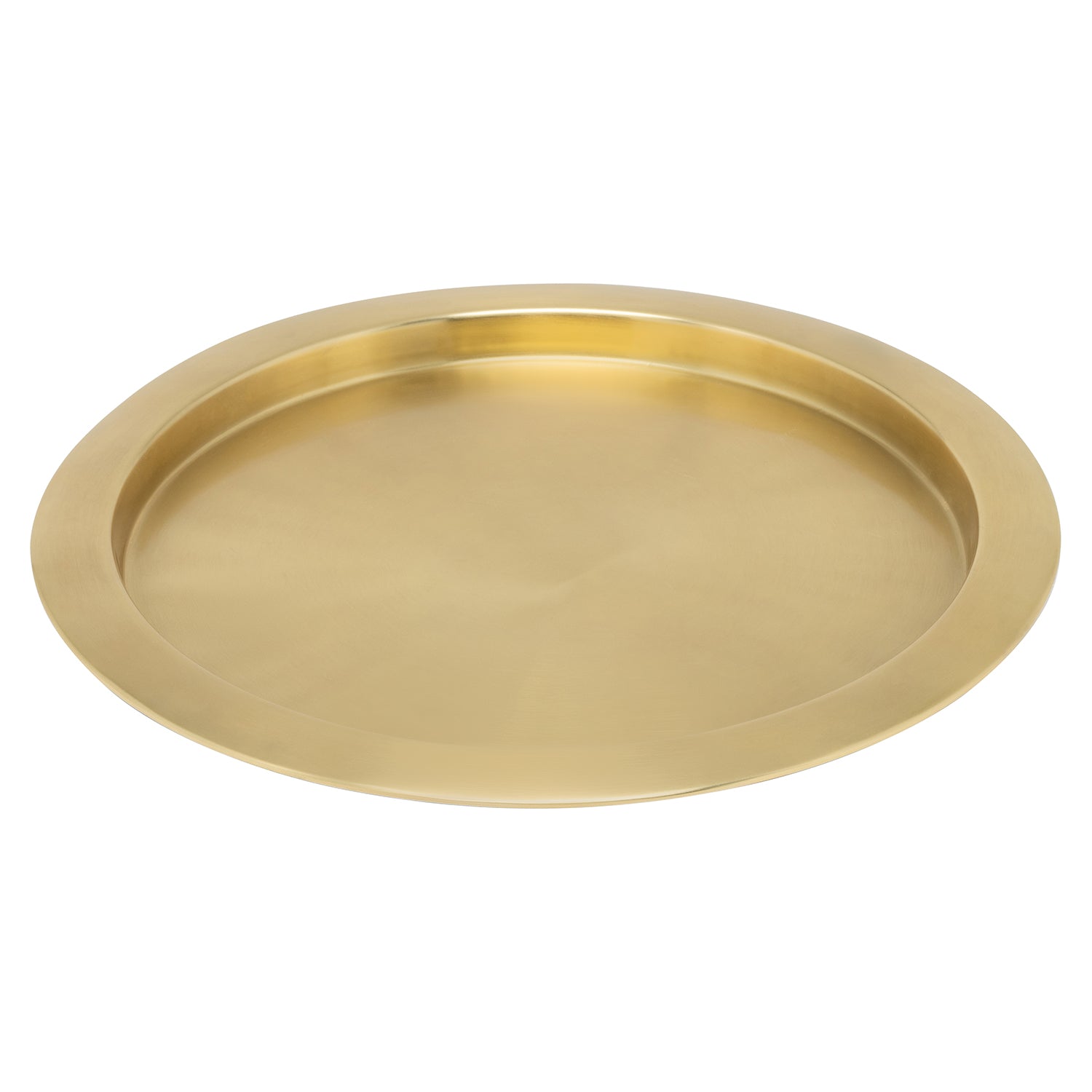 Allegra Matte Brass Metal Round Tray