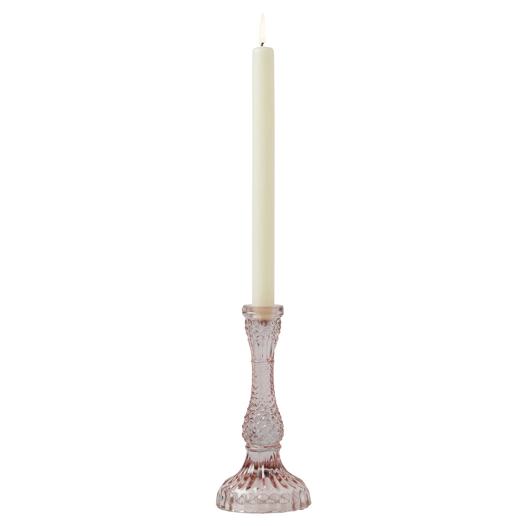 Amal Pink Glass Candle Holder Set/3