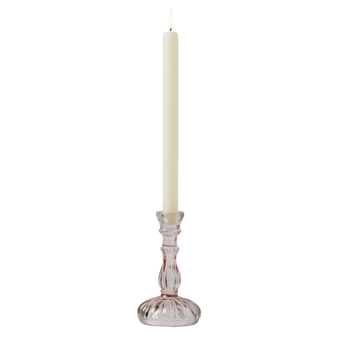 Amal Pink Glass Candle Holder Set/3