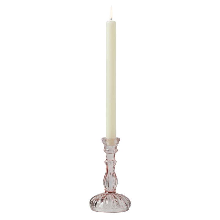 Amal Pink Glass Candle Holder Set/3