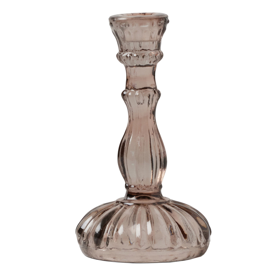 Amal Smoke Glass Candle Holder Set/3