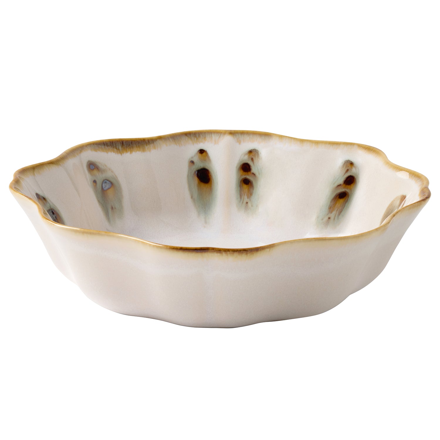 Amoria Almond/Sage Stoneware Large Serving Bowl Set/2