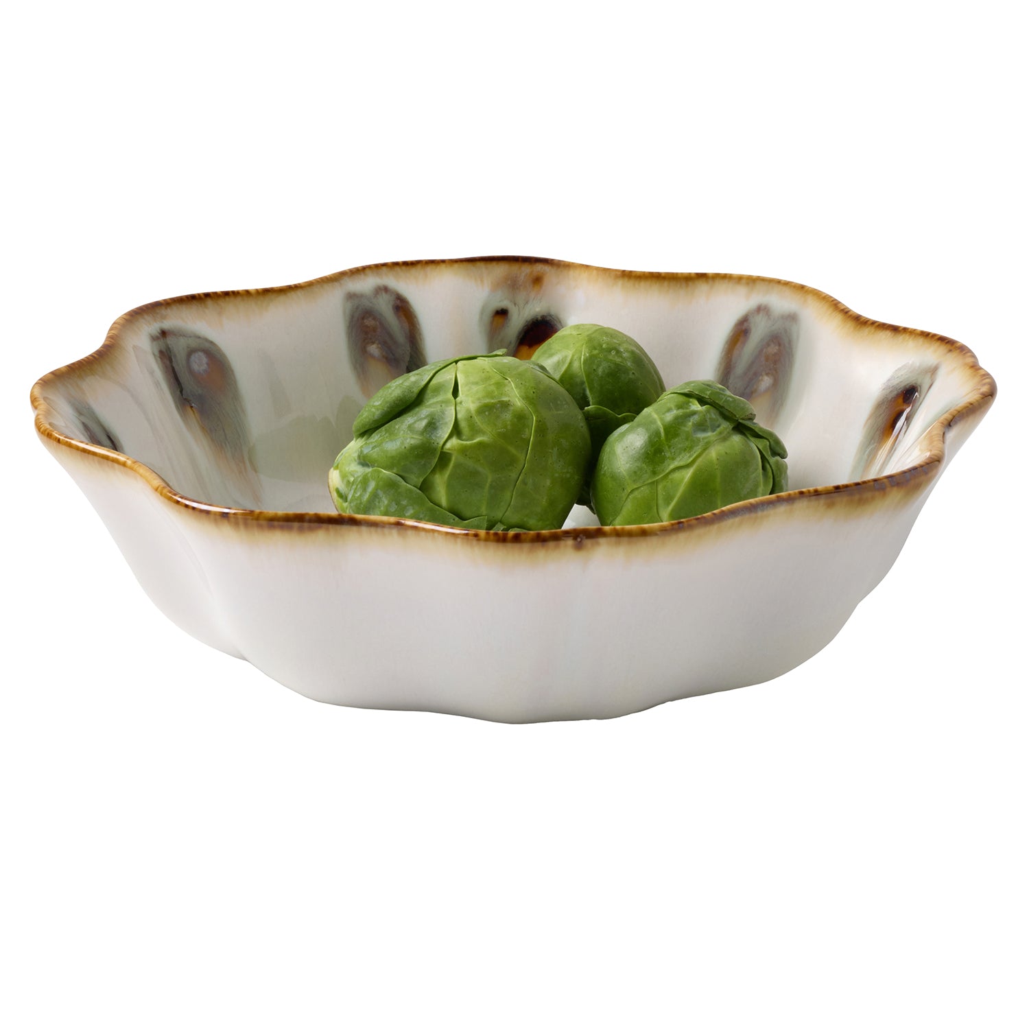Amoria Almond/Sage Stoneware Large Serving Bowl Set/2 - Thumbnail 4