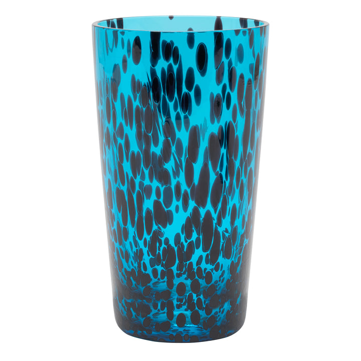 Andrew Blue Tortoise Hand Blown Highball Glasses Set/6
