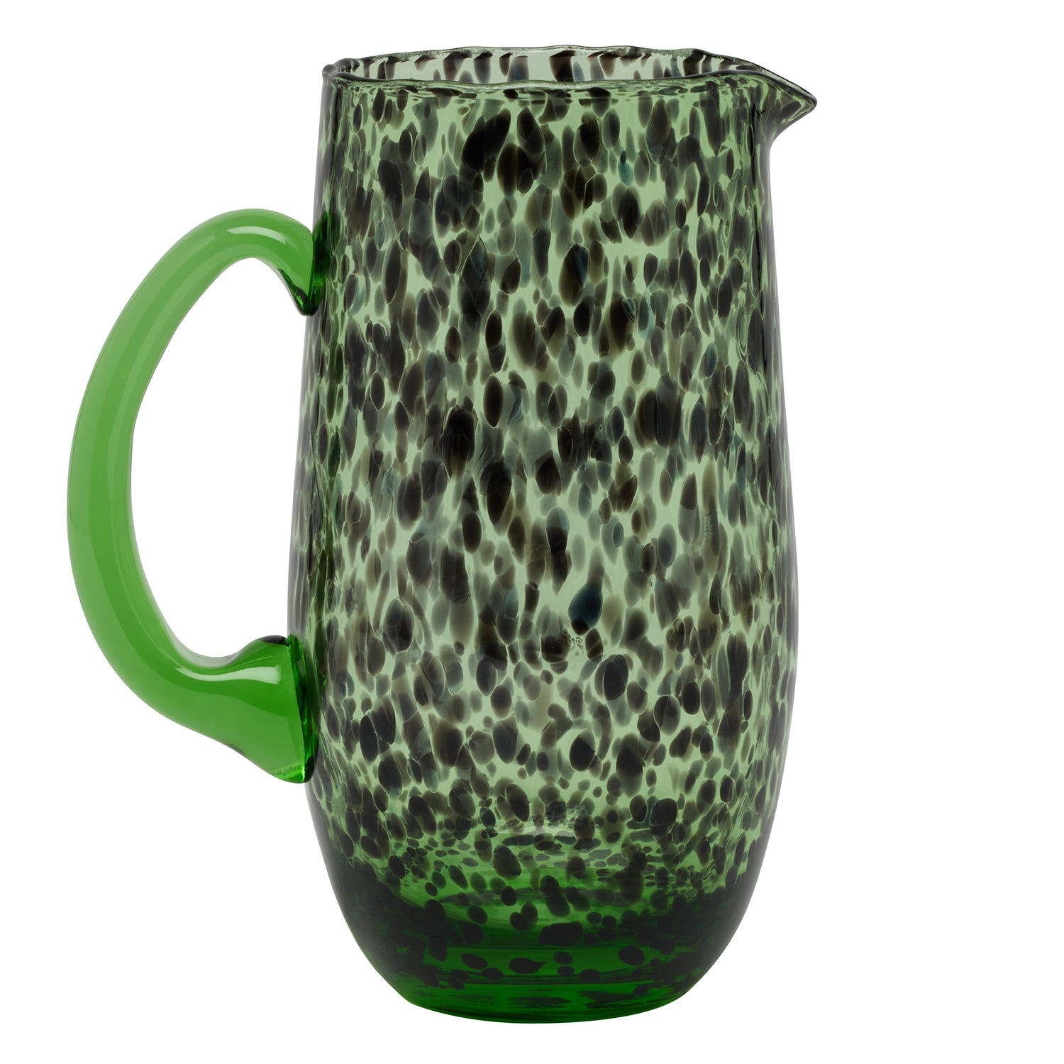 Andrew Mint Tortoise Hand Blown Pitcher - Thumbnail 2