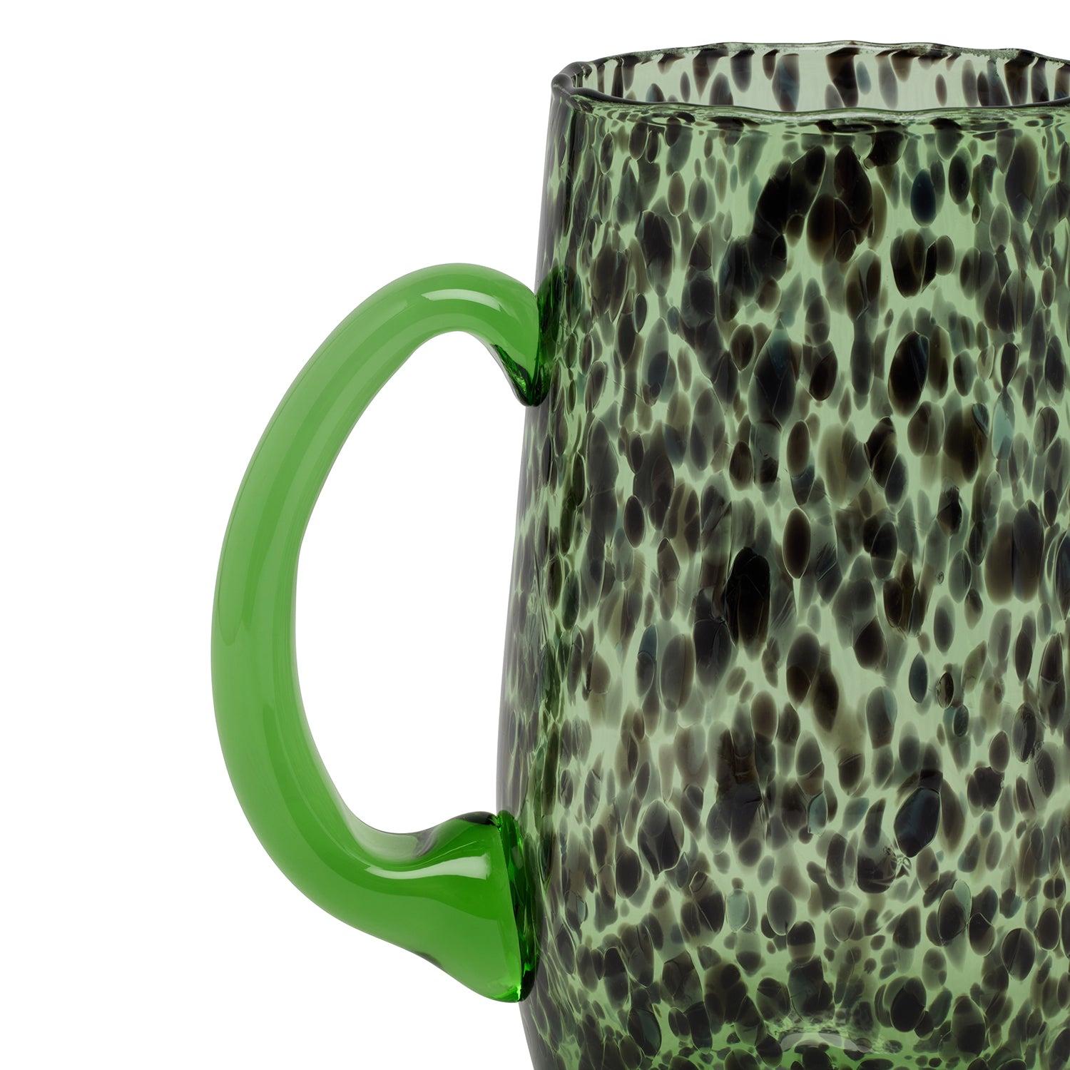 Andrew Mint Tortoise Hand Blown Pitcher - Thumbnail 3