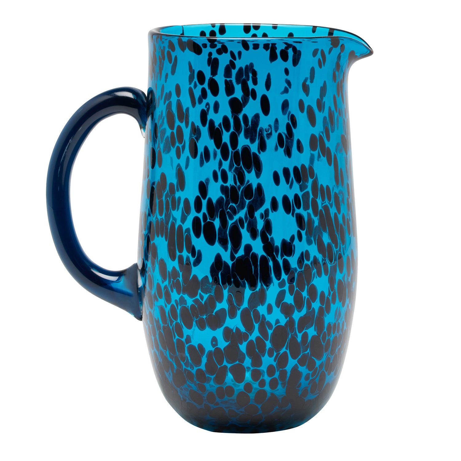Andrew Blue Tortoise Hand Blown Glass Pitcher – Hudson & Vine