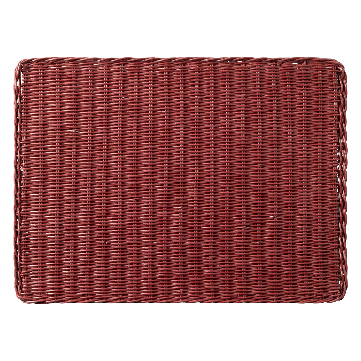 Annmarie Bordeaux Red Rattan Placemats Set Of 4 - Thumbnail 2
