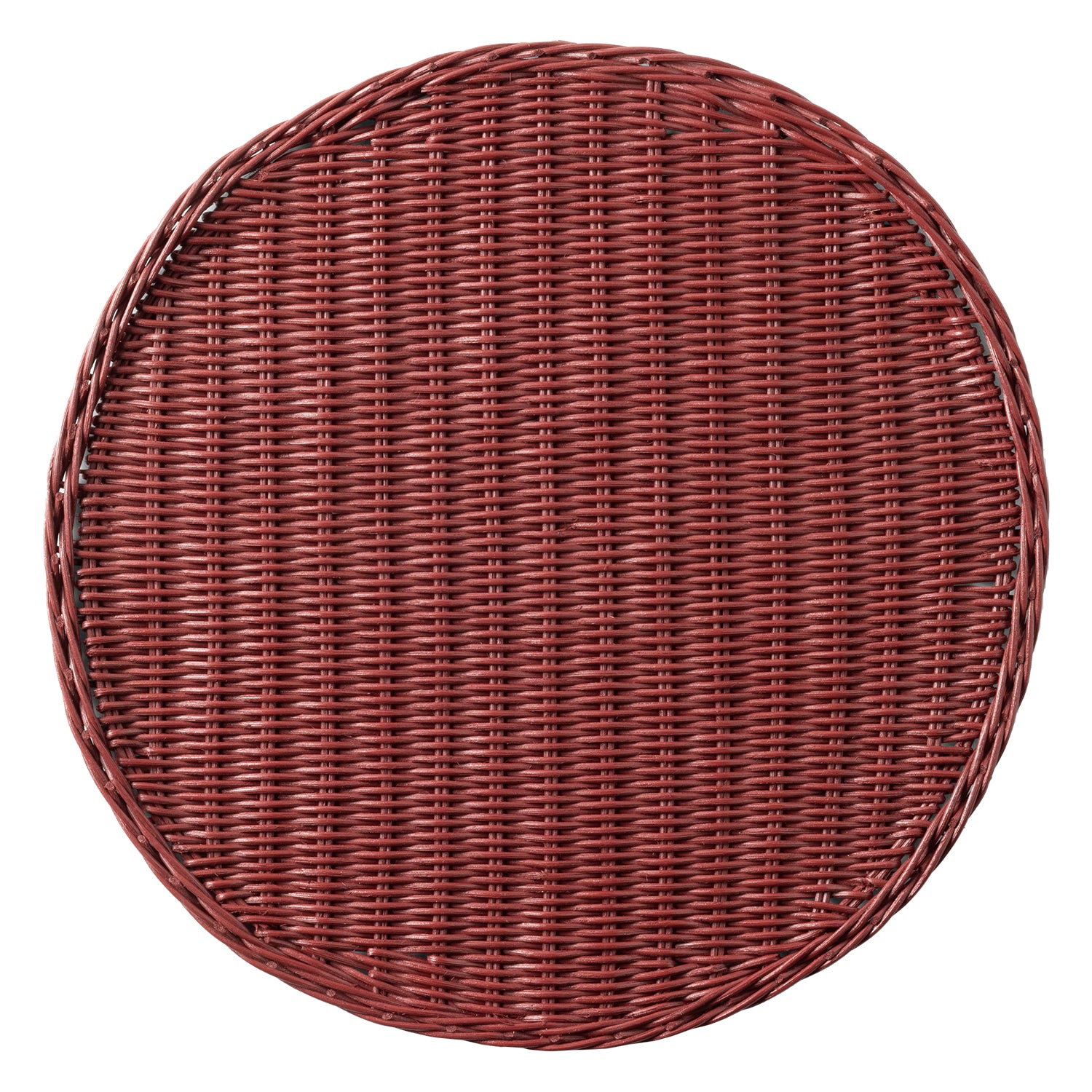 Annmarie Bordeaux Red Rattan Placemats Set Of 4 - Thumbnail 5