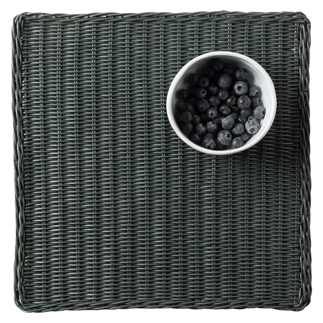 Annmarie Hunter Green Rattan Placemats Set Of 4 (Square)
