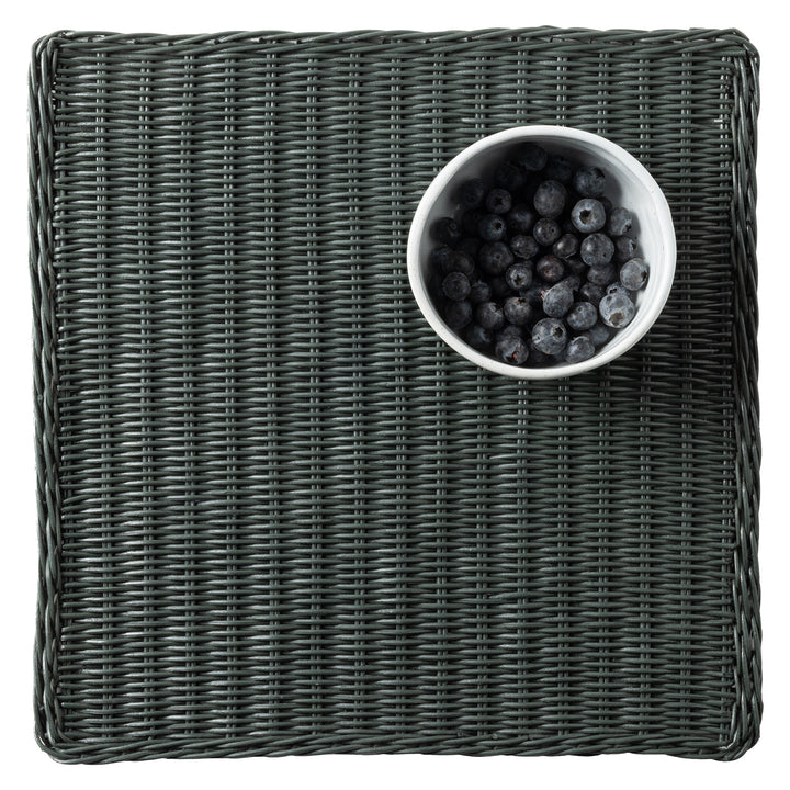 Annmarie Hunter Green Rattan Placemats Set Of 4 (Square)