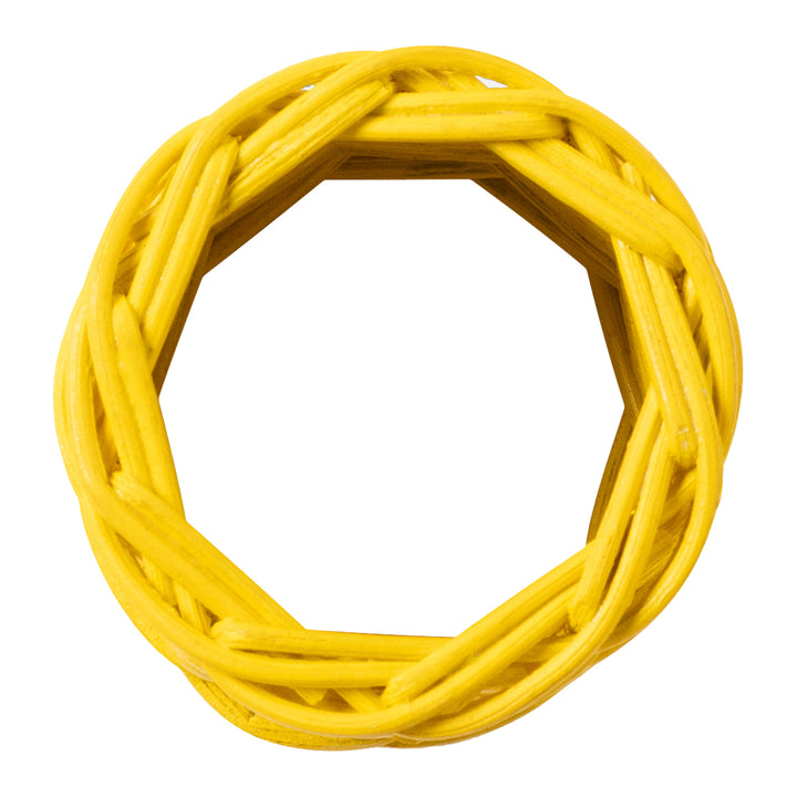 Annmarie Lemon Rattan Napkin Rings Set/4