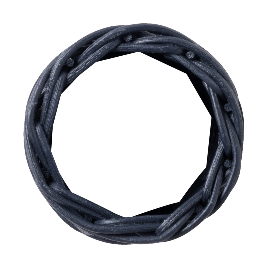 Annmarie Navy Rattan Napkin Rings Set/4