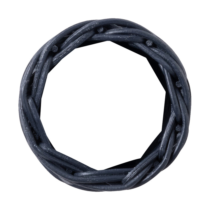 Annmarie Navy Rattan Napkin Rings Set/4