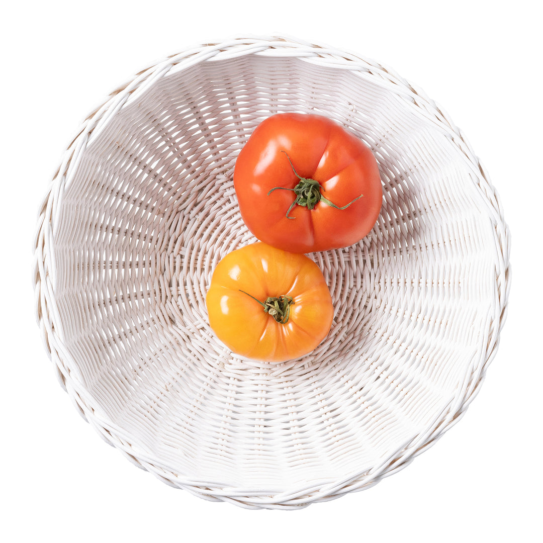 Annmarie White Rattan Fruit Bowl