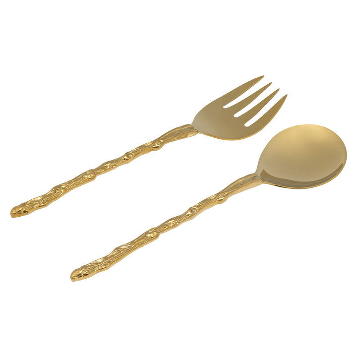 Arbor Polished Gold 2-Piece Serving Set