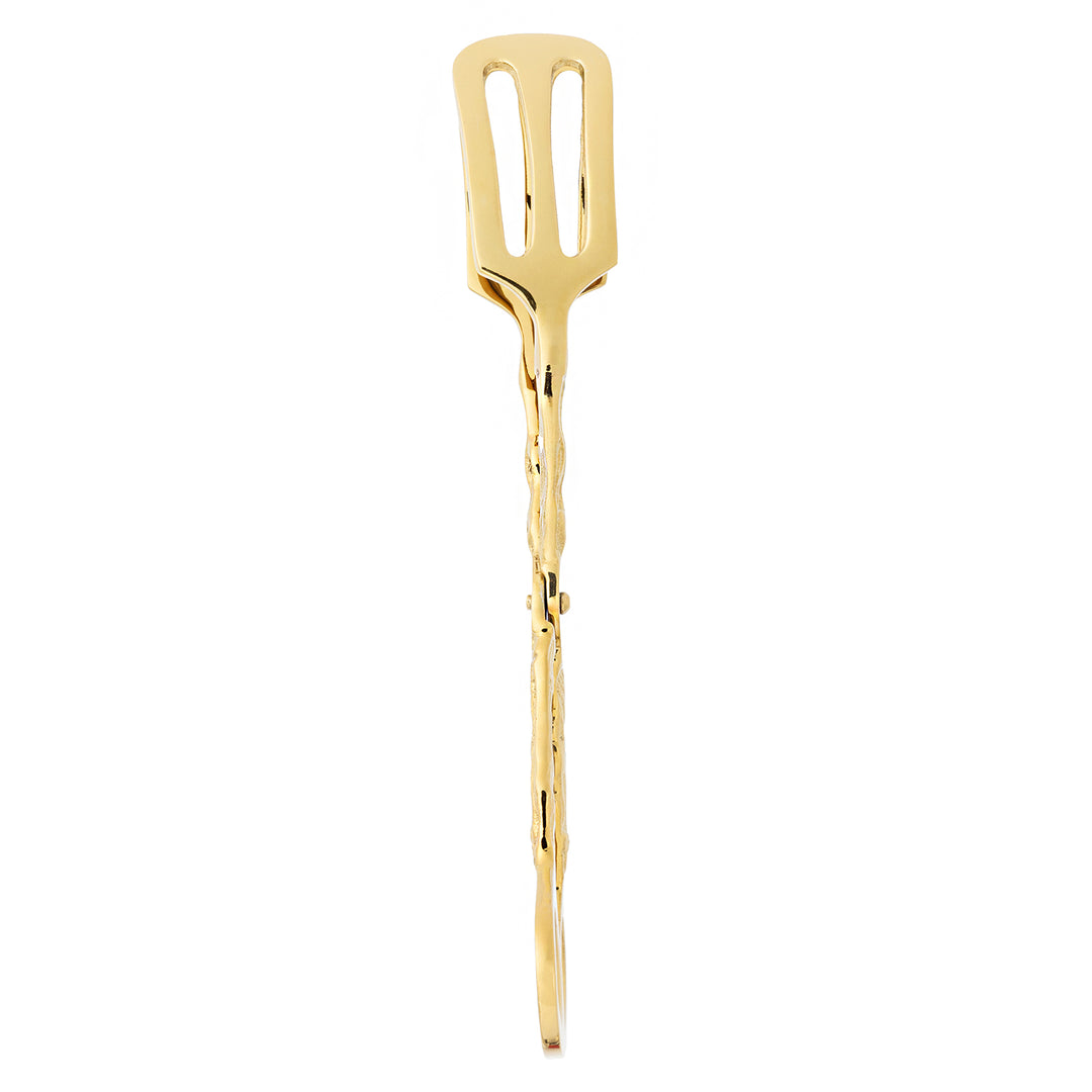 Arbor Polished Gold Serving Tongs Set/2