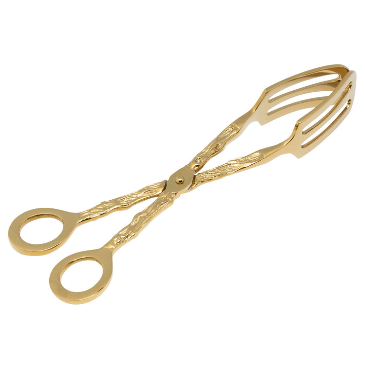 Arbor Polished Gold Serving Tongs Set/2