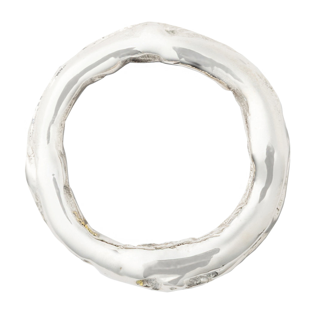 Arbor Polished Silver Napkin Ring Set/4
