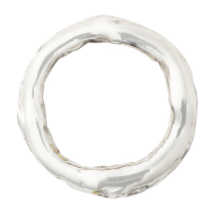 Arbor Polished Silver Napkin Ring Set/4