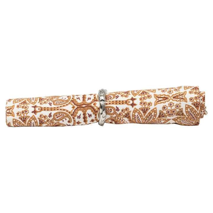 Arbor Polished Silver Napkin Ring Set/4