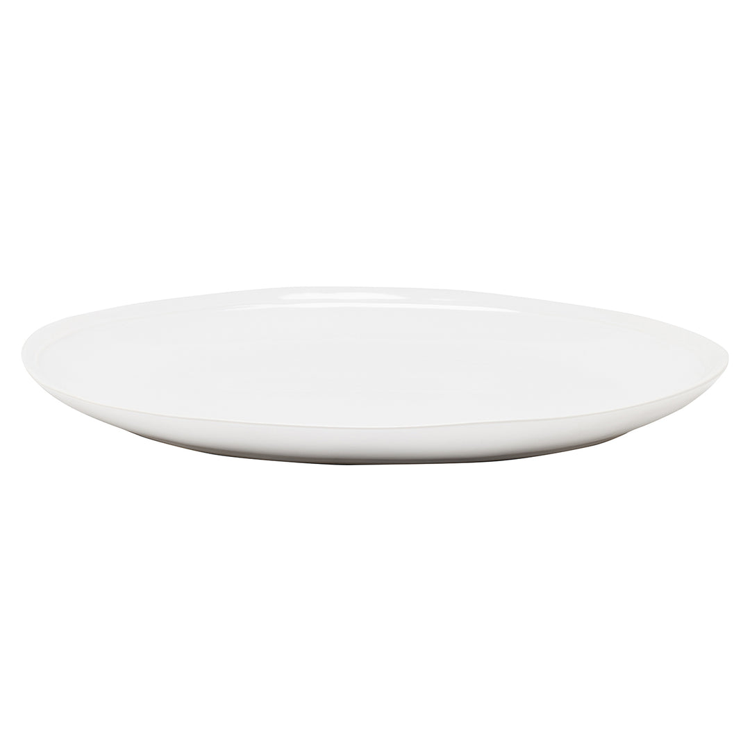 Ariana Stoneware White Oval Serving Platter Set/2