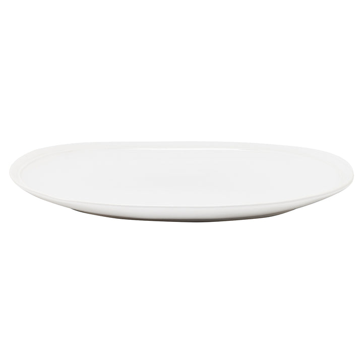 Ariana Stoneware White Oval Serving Platter Set/2