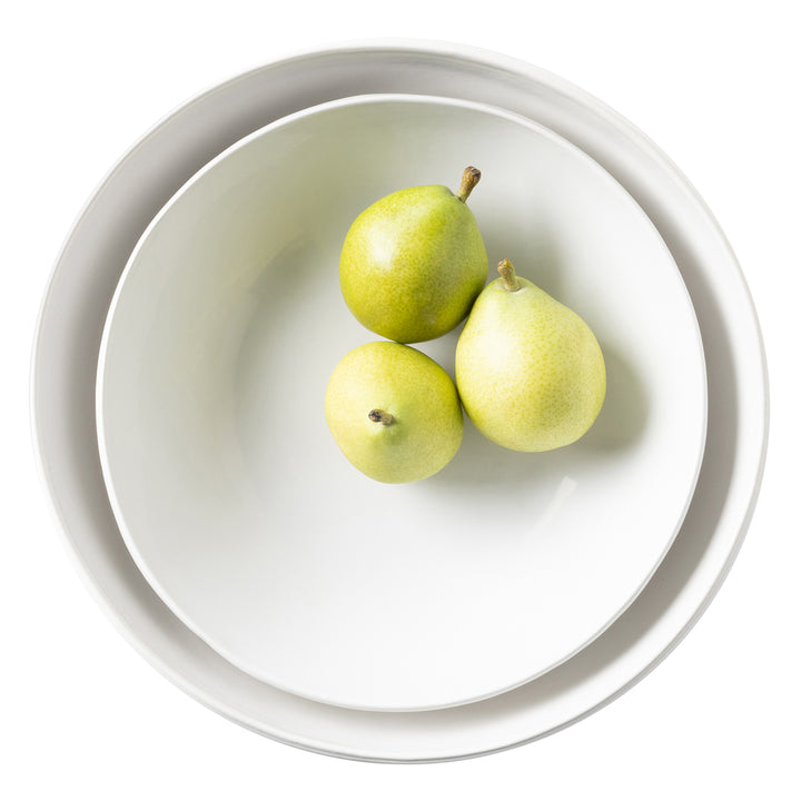 Ariana Stoneware White Round Serving Bowls Set/2