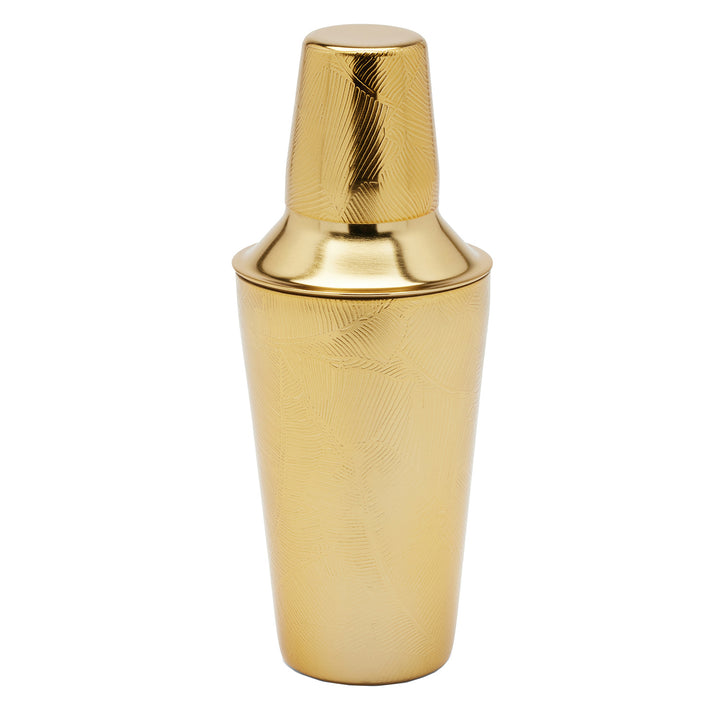 Athena Matte Gold Stainless Steel Metal Cocktail Shaker