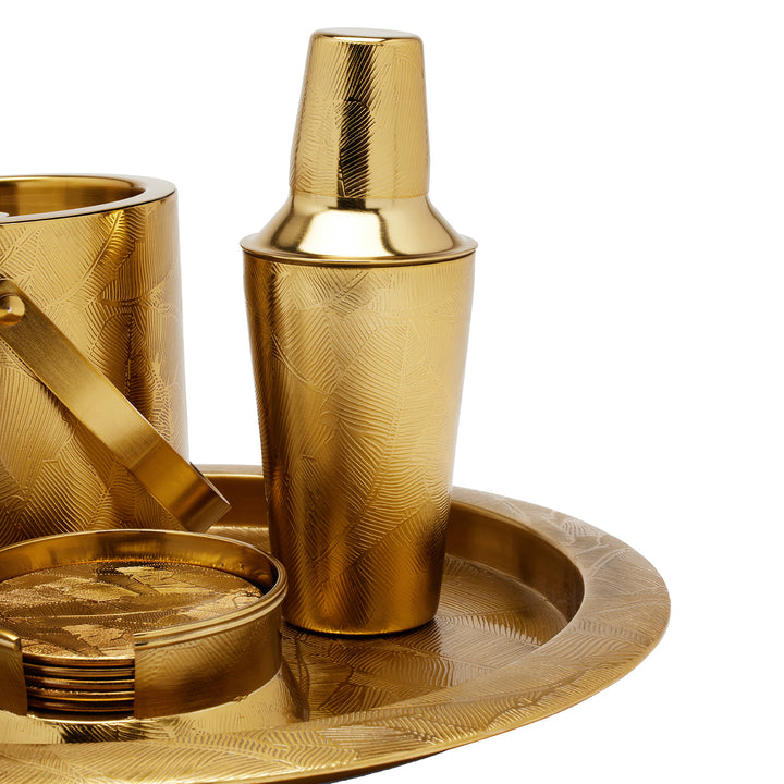 Athena Matte Gold Stainless Steel Metal Cocktail Shaker