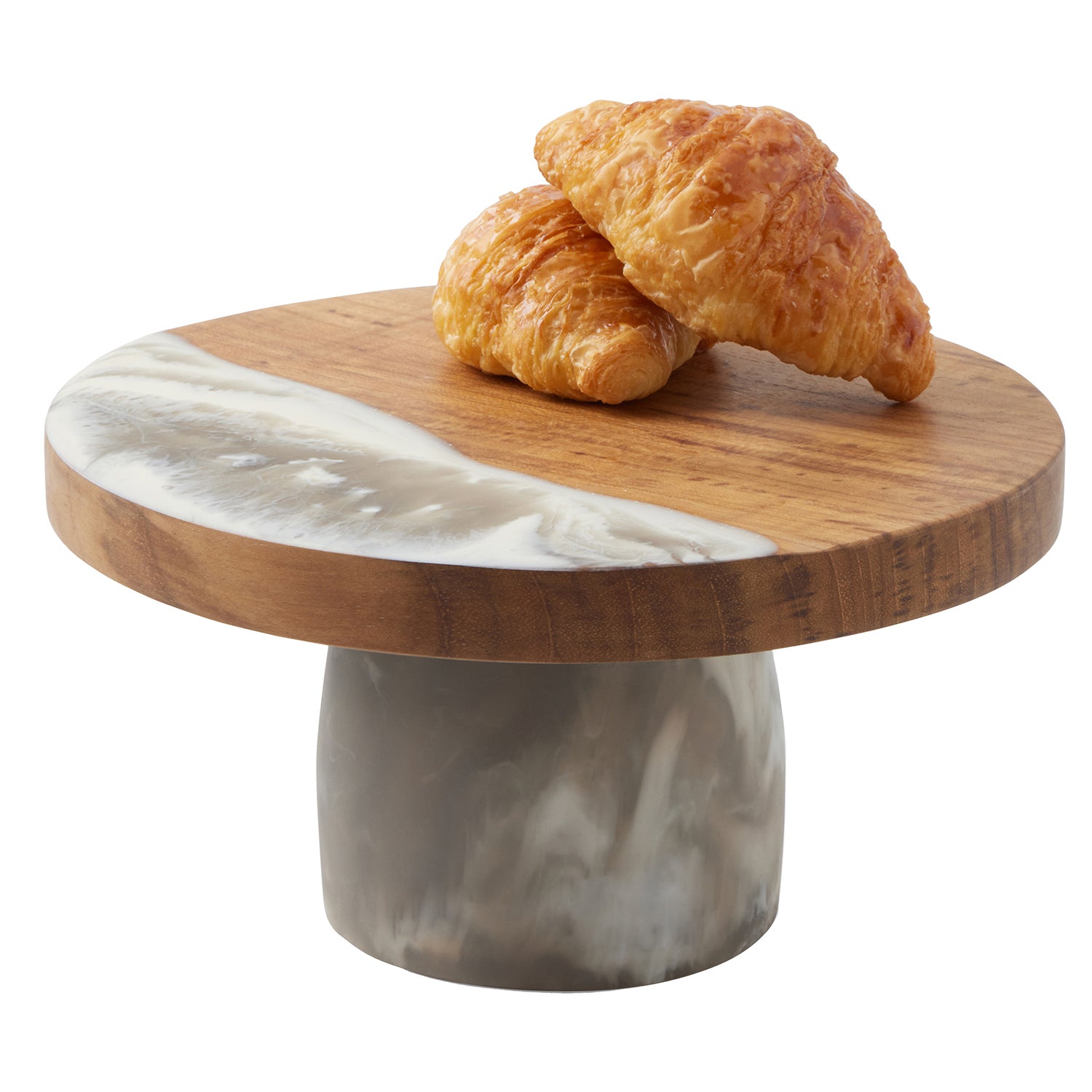 Austin Resin/Teak Brown Cake Stand - Thumbnail 3