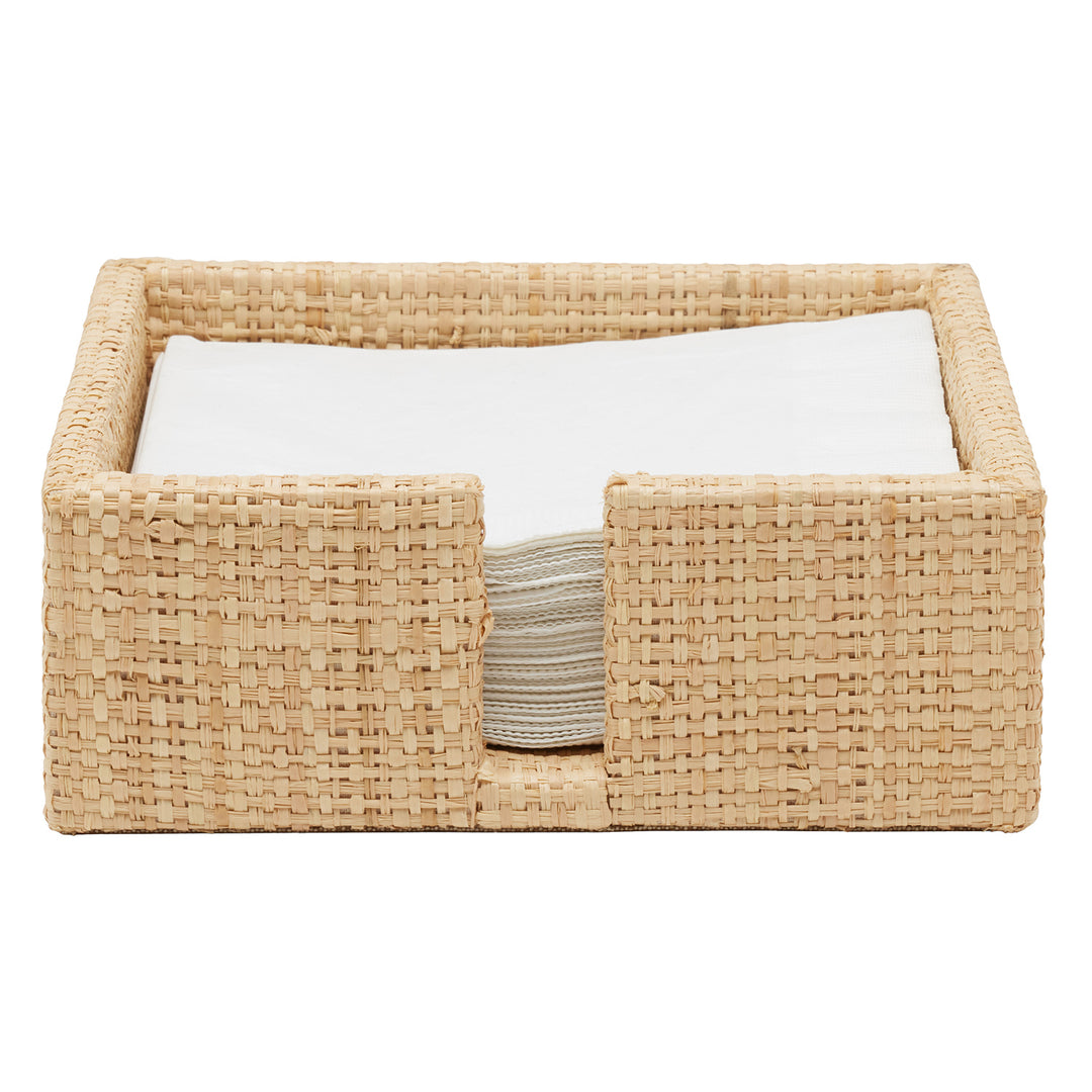 Barth Natural Raffia Luncheon Napkin Tray Set/2