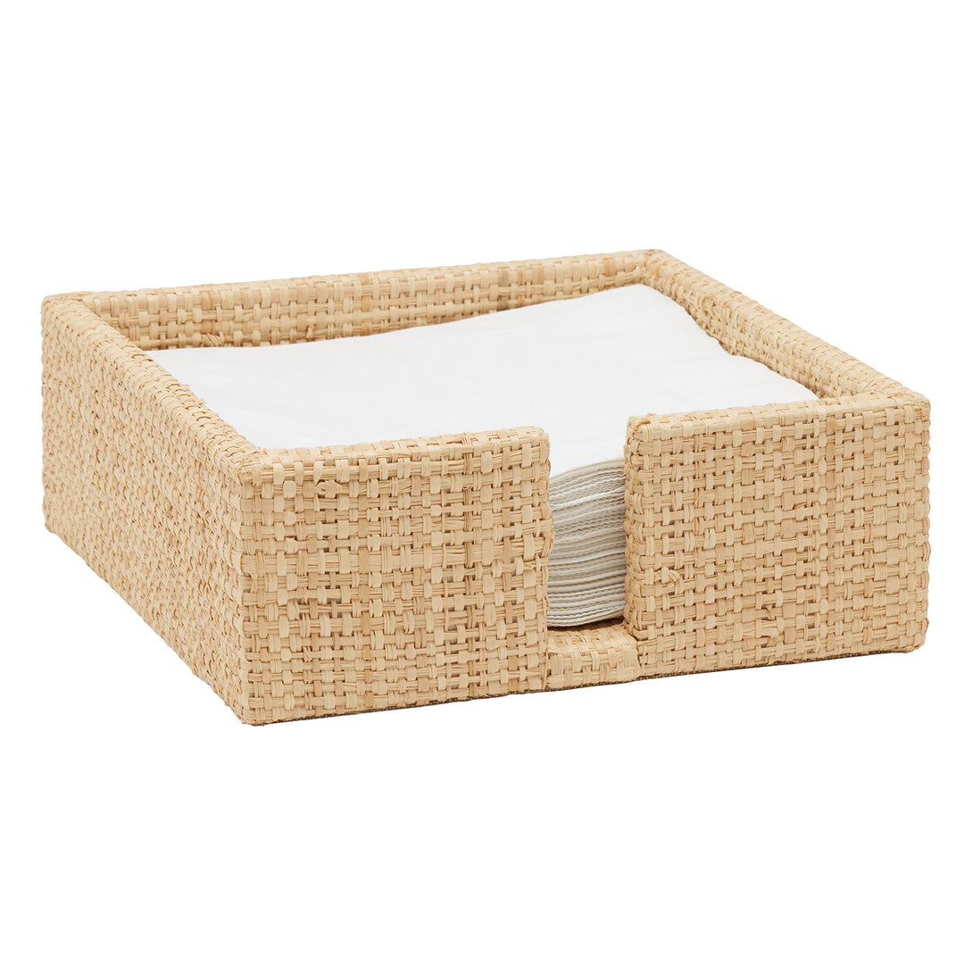 Barth Natural Raffia Luncheon Napkin Tray Set/2