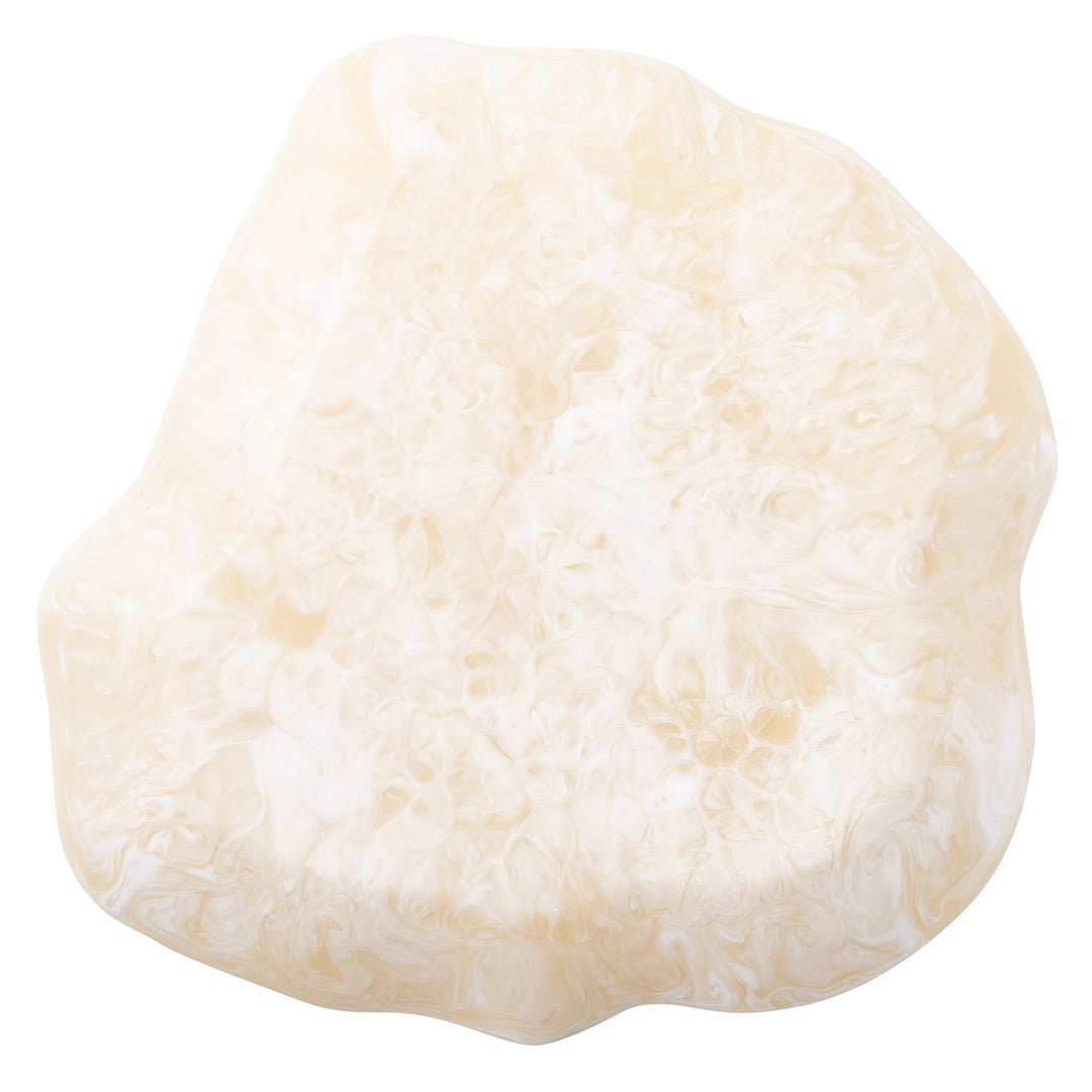 Beatrix Ivory Swirled Extra Large Resin Serving Trays