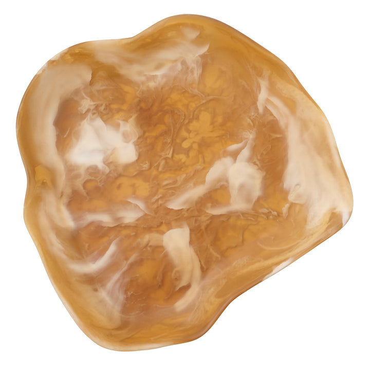 Beatrix Amber Swirled Extra Large Resin Serving Trays
