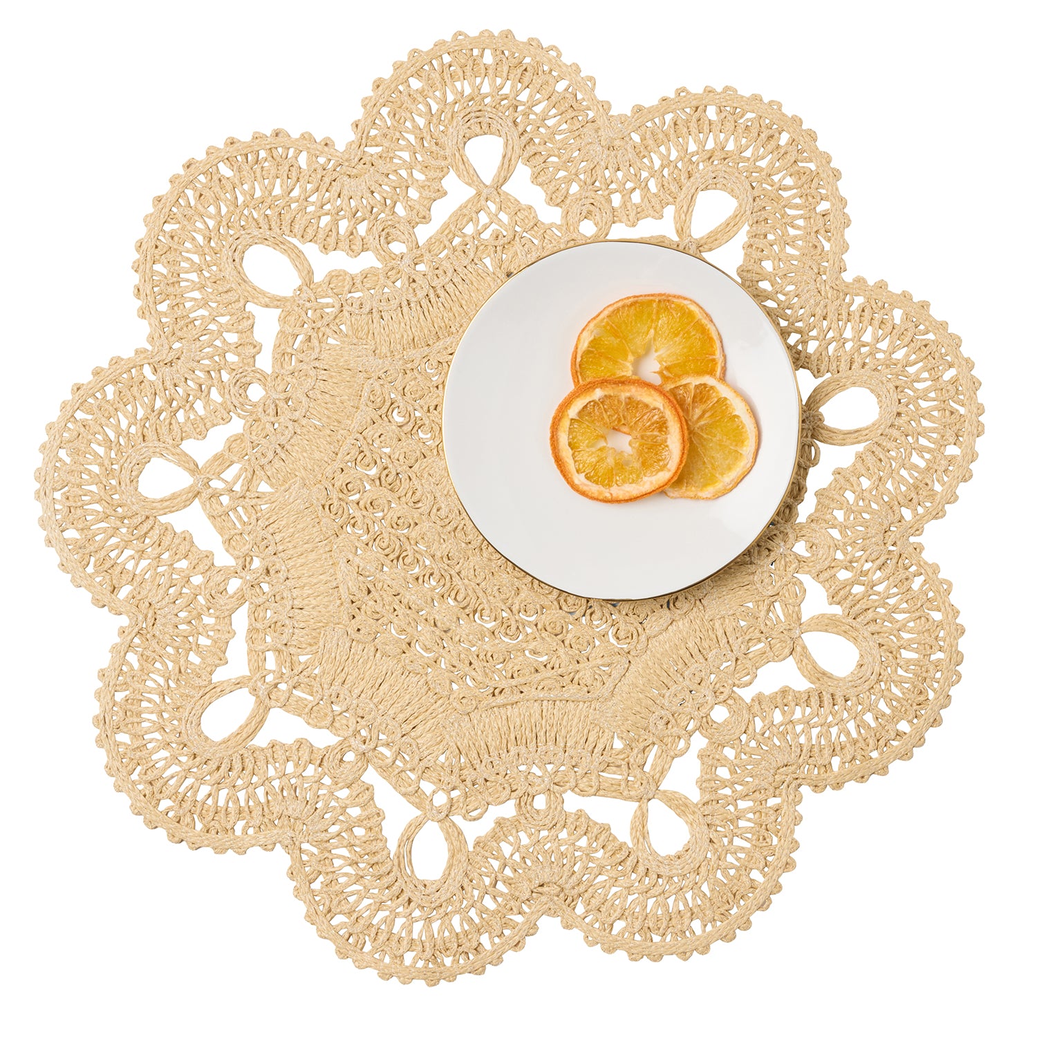 Belladonna Rattan Round Medallion Placemats - Thumbnail 2