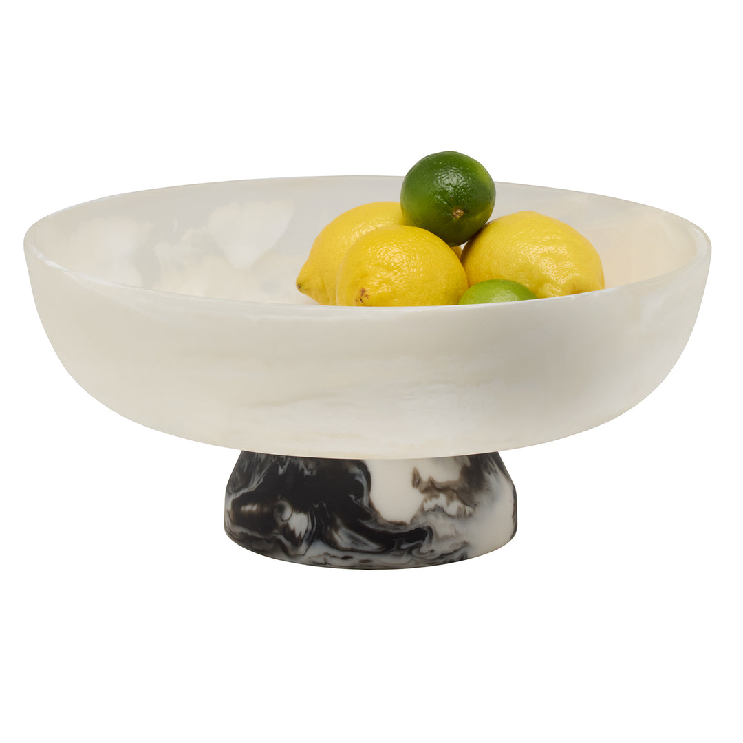 Benno White/Black Swirled Fruit Bowl
