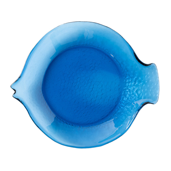 Blaire Dark Sapphire Glass Serving Platters Set/2
