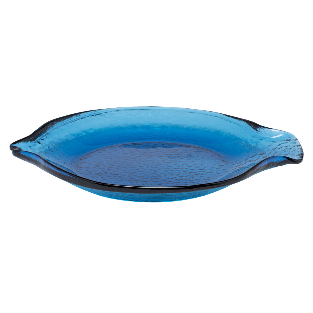 Blaire Dark Sapphire Glass Serving Platters Set/2