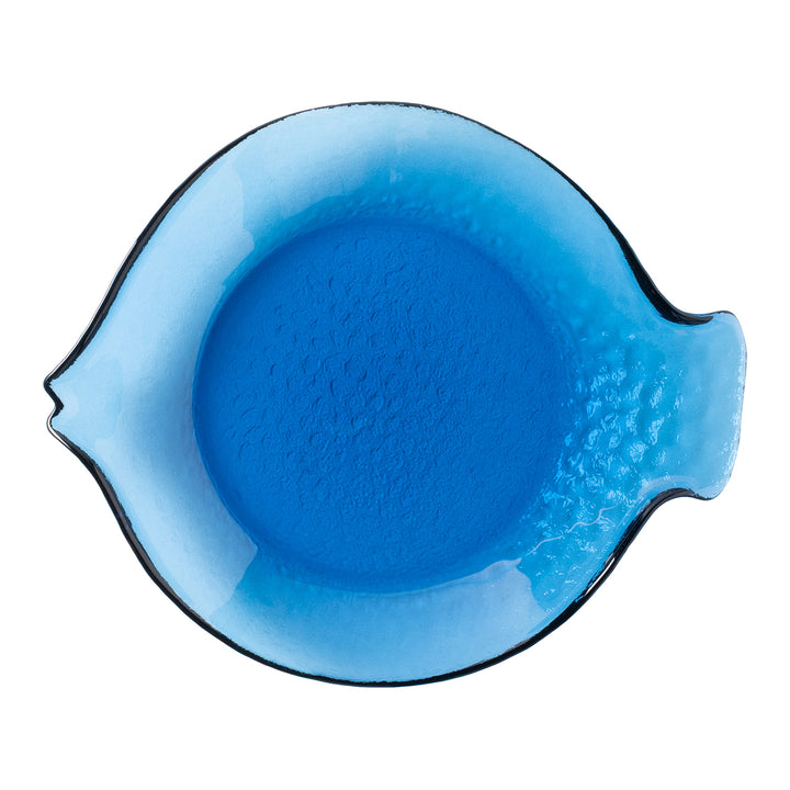 Blaire Dark Sapphire Glass Serving Platters Set/2