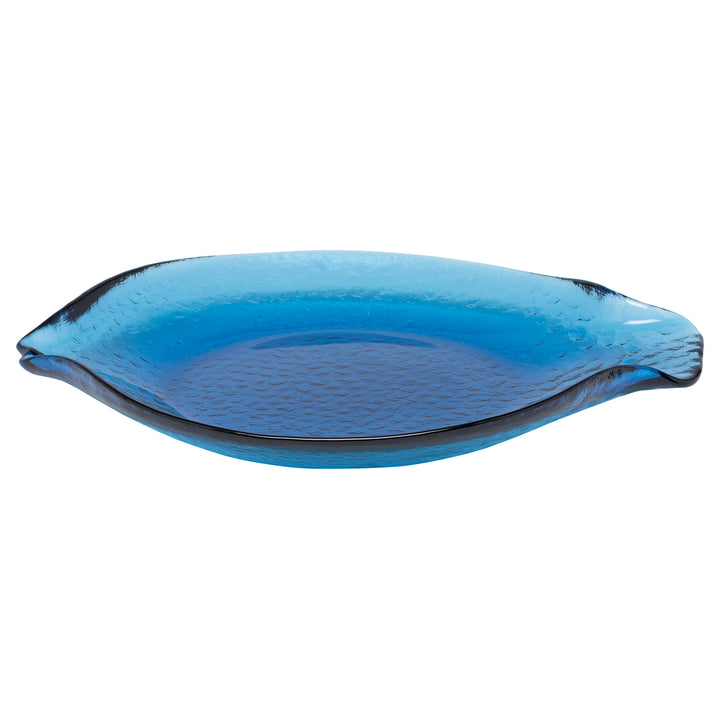 Blaire Dark Sapphire Glass Serving Platters Set/2