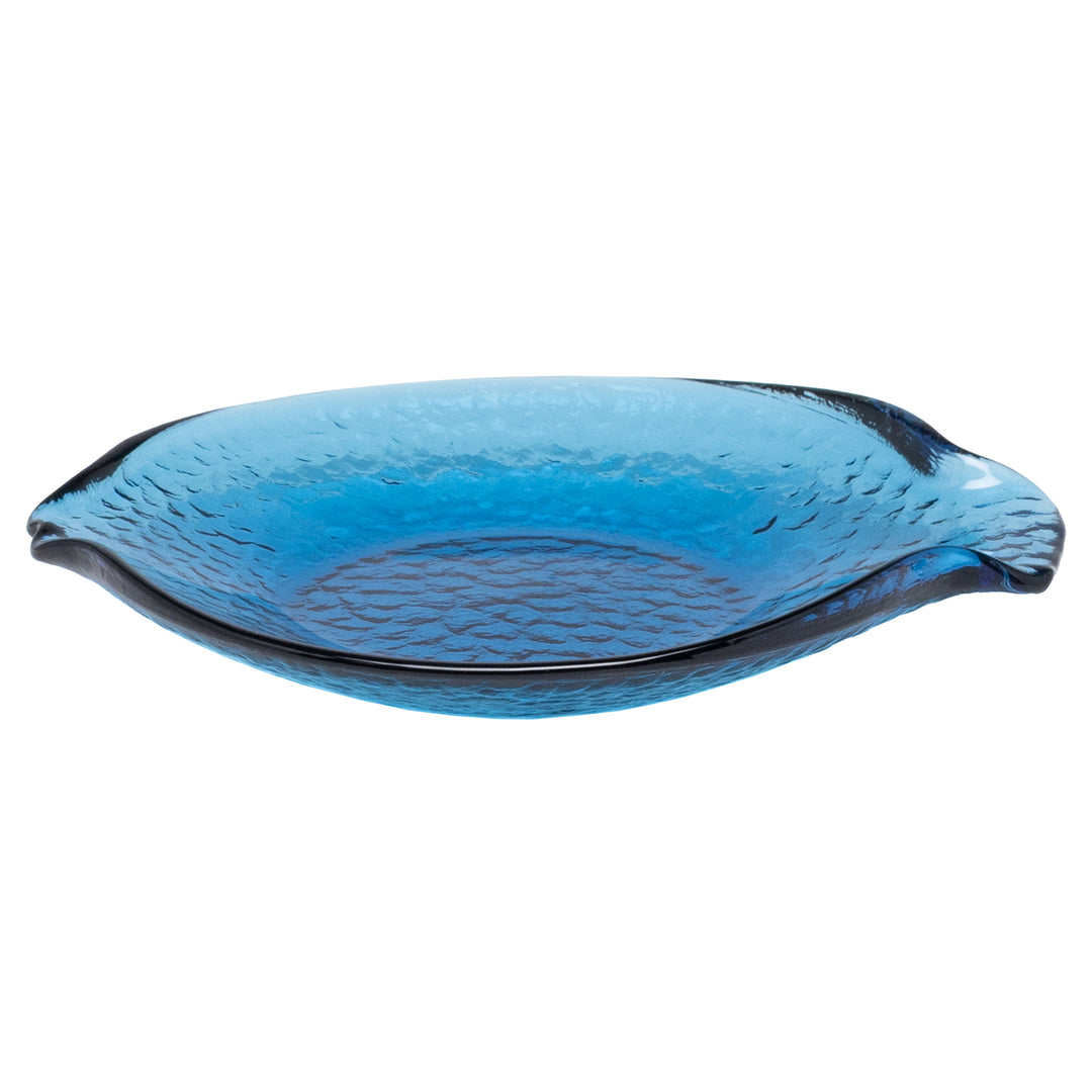 Blaire Dark Sapphire Glass Small Serving Platters Set/4